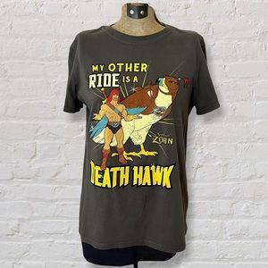 Funko Gray Short Sleeve Son of Zorn “My Other Ride is a Death Hawk” Graphic Tee